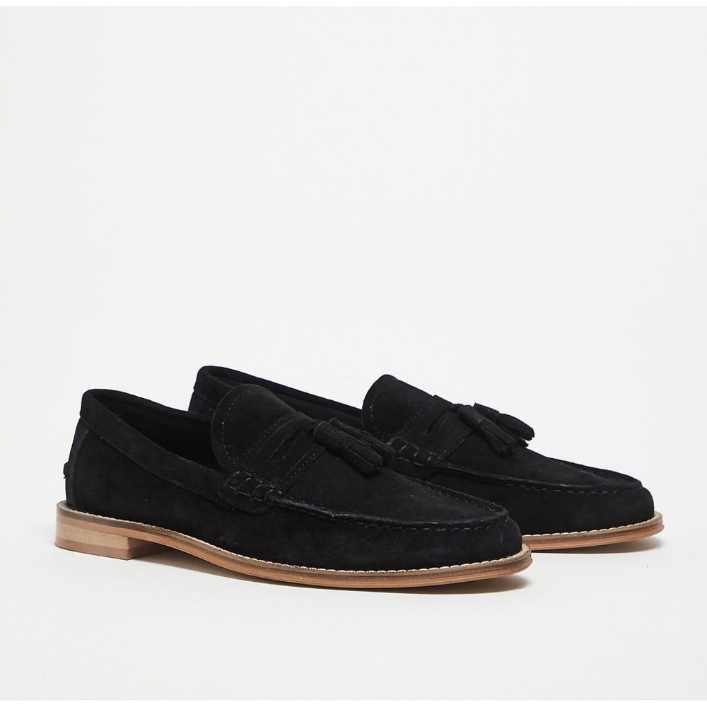 ASOS DESIGN Black Leather Tassel Loafers – Men's US 11 (UK 10) – NWT